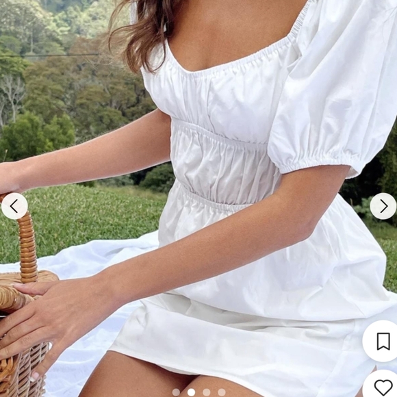 Princess Polly Ivory Gathered Dress - Picture 2 of 11